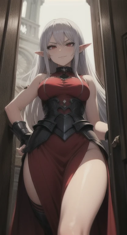 white hair,teenage girl,Big breasts