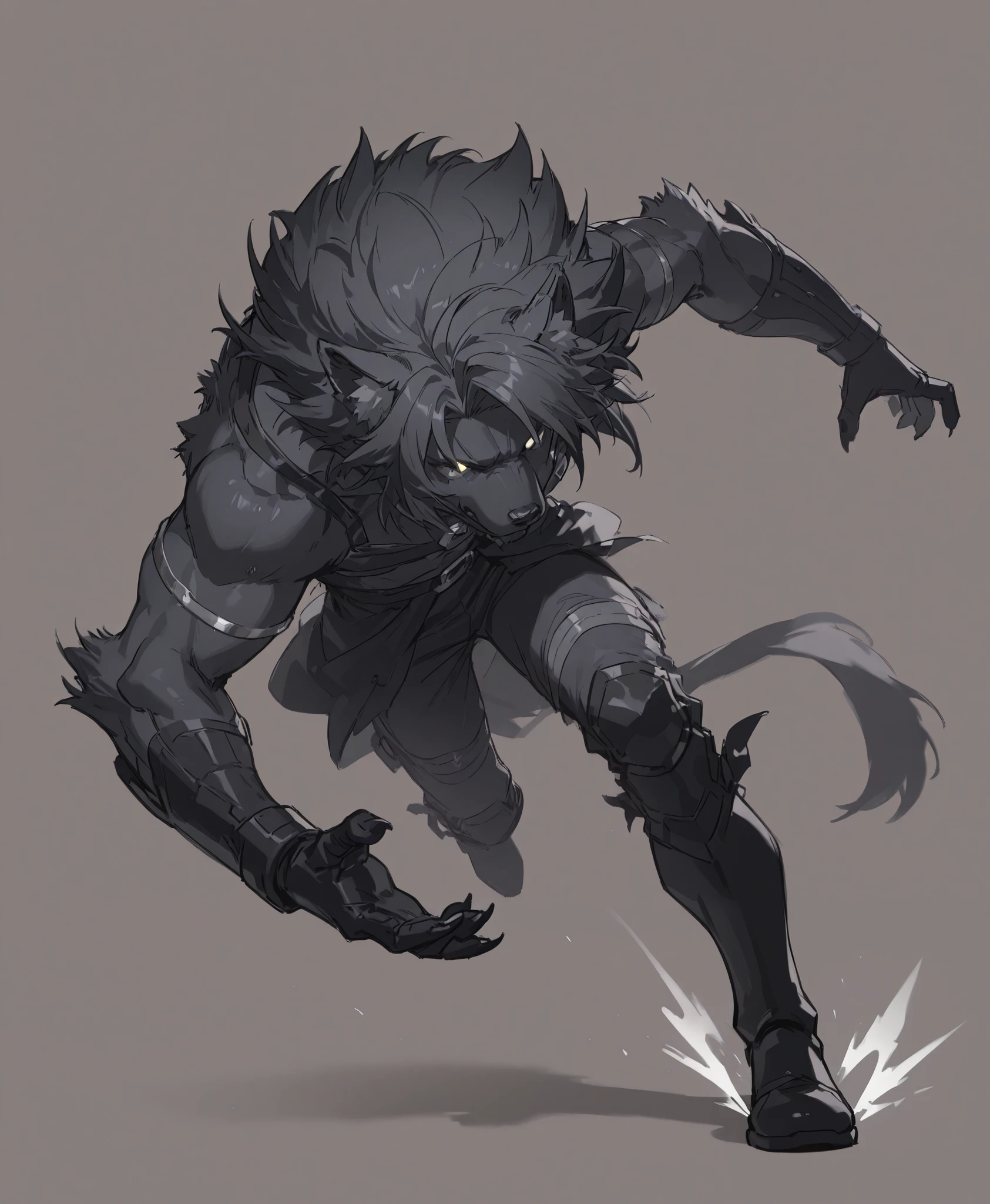 full body、 fight scene、high quality、Superb Details、simple background、Beast appearance 