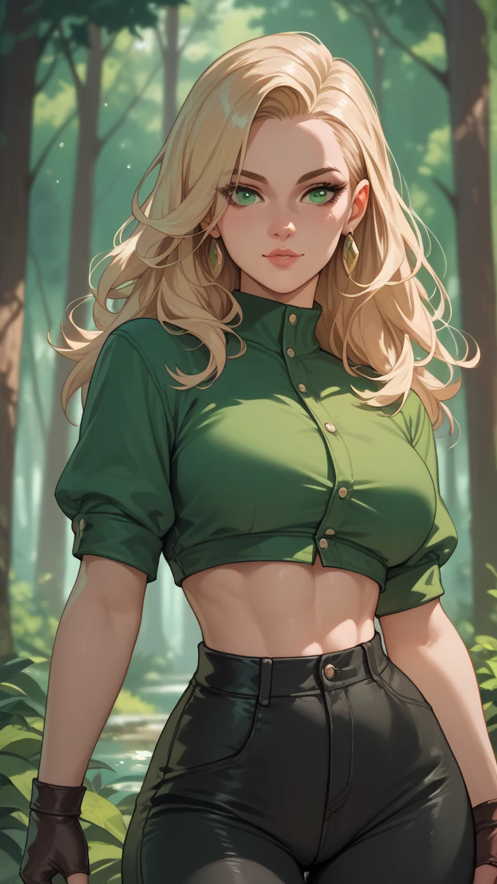 hyper-realistic), (illustration), (high resolution), (8K), (extremely detailed), (best illustration), (beautiful detailed green eyes), (best quality), (ultra-detailed), (masterpiece), (wallpaper), (detailed face), solo 1 girl, wavy blonde hair, Filipino, heterochromic eyes, small moles under the eyes, baggy transparent golden shirt, transparent yoga pants, small breasts, long legs, tight abs, dug camel fingers, dynamic pose --auto --s2