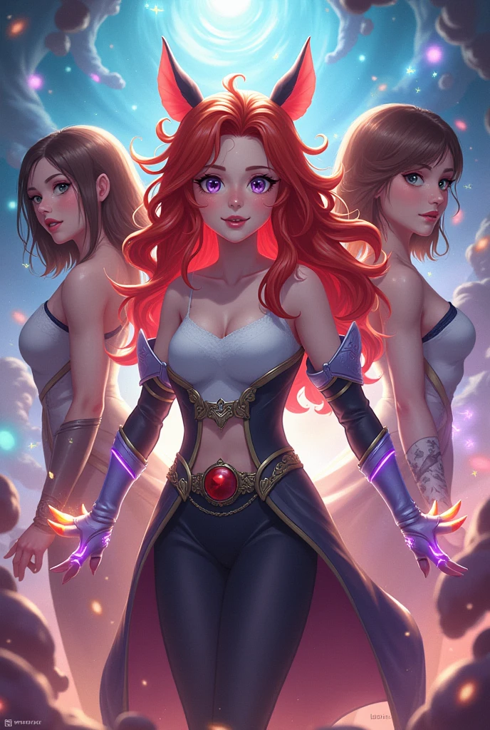 1girl holding orb, flying hair, red eyes, big breasts