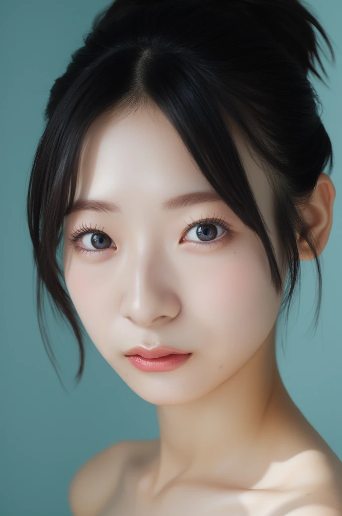 8k, Ultra-high resolution, Highest quality, masterpiece, 三分割法によるphotograph,Surreal, photograph, 1 Girl, (s old:1.3), pretty girl, Cute Face, Beautiful eyes in every detail, 細かくdetailedに,masterpiece,One Girl:1.2, Japan Female Announcer,extream close up,sad,streaming tears,Long black hair,Short Hair,Messy hair,(black suit:1.3),mourning clothes,(印象派の美しい少女のPortraiture), (Gray background:1.3),(Impressionist light and colour),Realistic Skin, Perfect and beautiful face ,完璧でCute Face, Skin with attention to detail, Perfect limbs、Narrow waist,Looking at the audience、beauty,Long neck,clavicle,(((Ideal body type))),A cup small breasts :2,Portraiture:2,Perfect Anatomy,鮮明なdetailed,detailed,Surreal,Light and shadow,spotlight