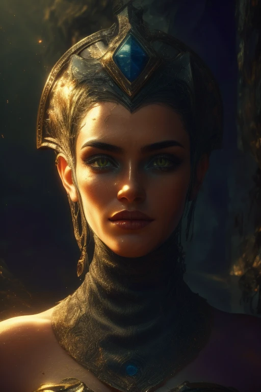 (Masterpiece:1.4), (best quality:1.2), <lora:Cassiopeia-000014:1>, cassiopeia \(league of legends\), 1girl, lamia, cleavage, helmet