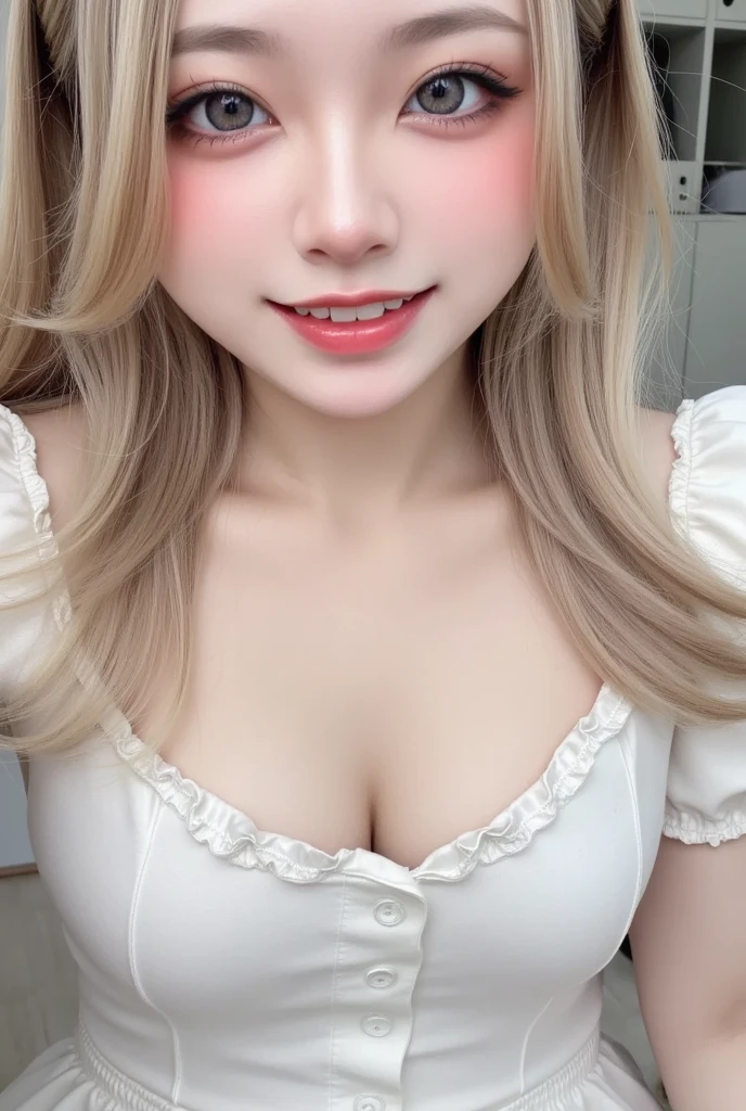 1girl in, open open mouth, 超A high resolution, Photorealistic, Best quality, 8K resolution, masutepiece, ((closeup of face)), (ahegao), Kneeling, Oh face, Open your mouth wide,Smile,ecstasy, Face up, Shoot from above, (A white liquid drips from the mouth), Ecstatic look, There is a large amount of white liquid in the mouth,,,,,, Sweat on the chest,Wet chest,,Moisten the tongue, NSFW, roll eyes, Eyes up, Zerotwo,Black color hair,fully body photo,exposing her chest,cleavage,huge tit,Childlike face,revealing breasts,revealing breasts,revealing breasts