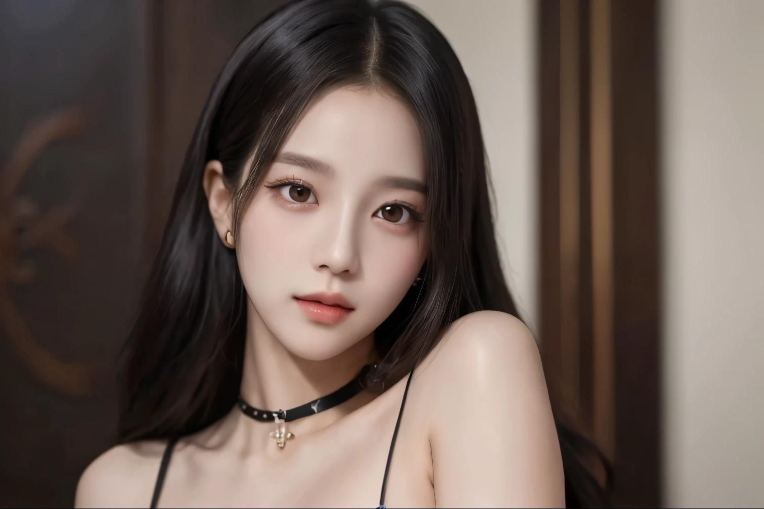 Jisoo has a balanced oval face, với các đường nét delicate, harmony. Her face is considered by many people to be naturally beautiful, No need for a lot of makeup.

Eye: Jisoo has big eyes, round, long lanh, light brown color. Her eyes are likened to "puppy eyes" by cuteness, innocent.
Nose: Jisoo has a high nose bridge, straight, slim. Her nose is considered by many to be the standard of Korean beauty.
Lip: Jisoo has small heart-shaped lips, ruddy. Đôi môi của cô được nhiều người khen ngợi là sexy, charming.
Chin: Jisoo có chiếc cằm V-line slim, delicate. Her chin helps her face look sharper, luxurious.
Jisoo&#39;s body is 162 cm tall and her body measurements are 81-59-87.. Her figure is considered balanced, sexy. Jisoo has porcelain white skin, smooth.