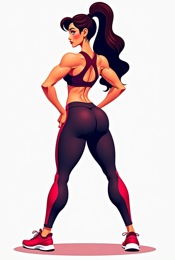 RAW, 8K, realistic, hyper resolution, bodybuilder, muscular, oversized hoodie, large lift ass, ass up Naniwaifu, stunning sexy, young girl, gorgeous face, Nani pelekai, brown skin, tall,  strong shoulders,, muscular curvy body,  black  long hair, , (full body), posing for a camera, focused, sexy ,seductive, slluty look, beautifully composition, socks, wearing (textured leggings) (scrunchbutt leggings:1.2). (white background) studio, looking away, intricate details