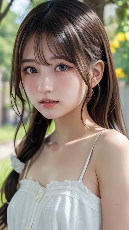 body shot,Outdoor,Black micro bikini,resort Beach,Ultra-detailed, finely detail, hight resolution, 8K Wallpaper, Perfect dynamic composition, Beautiful detailed eyes,,Close-up of face,,Blushing,Facing forward,Long hair ponytail,((8k, Raw photo, Best Quality, Mastepiece:1.2), (Realism, Photorealistic:1.4), (Highly detailed 8K wallpapers), Depth of written boundary, Cinematic Lighting, Soft Light, Detailed Beauty Eye,Shiny and smooth light brown ponytail, Asymmetrical bangs, Shiny skin, Ultra-detailed skins ,It is high resolution., High detail, Detailed hairstyle, Detailed facial beauty, Hyper-realistic, Perfect limbs, Perfect Anatomy ,Of Japanese,Famous Japanese Idols, Perfect female body,A shy smile,Short eyelashes,Double-edged eyelids,Look straight here,Hair style: ponytail,