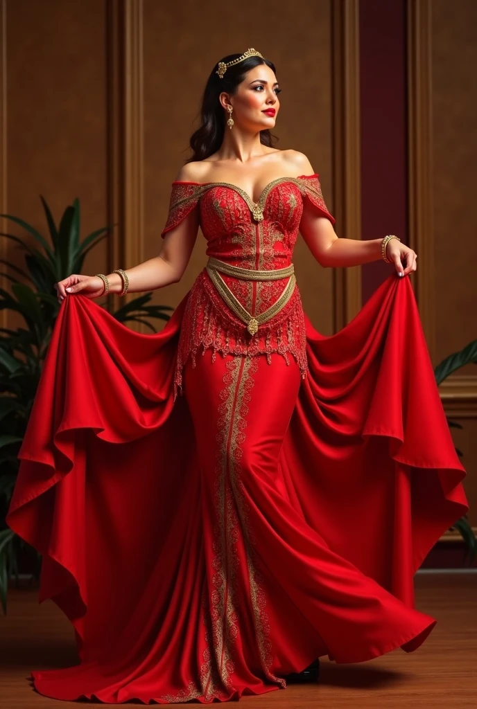 ((girl outdoor, luxurious outdoor city, luxurious place,),
(((Full body shot))), (elegant standing position), (looking at viewers, front view, front view), (masterpiece, hyper realistic, hyper detailed, photoshop, photorealists), 20 years old lady, 16k, FHD, UHD, high quality pictures, extremely detailed, candid brightness, candid shots, (iconic picture shot, perfect brightness, perfect contrast, perfect colour), (pretty face, iconic face), (detailed face, detailed eye, detailed lips, detailed neck, ultra realistic face, ultra realistic eye, ultra realistic lips), (attractive hair style, beautiful hair style), (sagging perky breasts, perfect rounded breasts, attractive breasts), (attractive body figure, perfect body figure, perfect figure, curvy_figure, hourglass_figure, wide hips), (embroidery High heels, fancy high heels), (Indian goddess, goddess),
((Fancy embroidery maxi, ruffled maxi, red maxi, fancy maxi, ruffled maxi, flared maxi, dense flared ruffled maxi, fancy sleeves, iconic maxi, luxurious maxi, masterpiece maxi)). , ,
