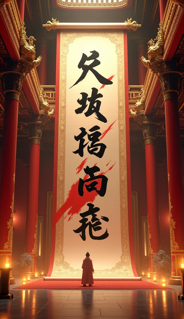 Image of Alafid in a carriage stopped in front of the ancient city gates, large view, opening scene, Chiba Yuda, castle scene manga, officlal art, random background scene, caricatural, Middle Metaverse, Official artwork, 中 国 鬼 节, Background image, Background artwork Man riding a horse in a red jumpsuit beside a carriage