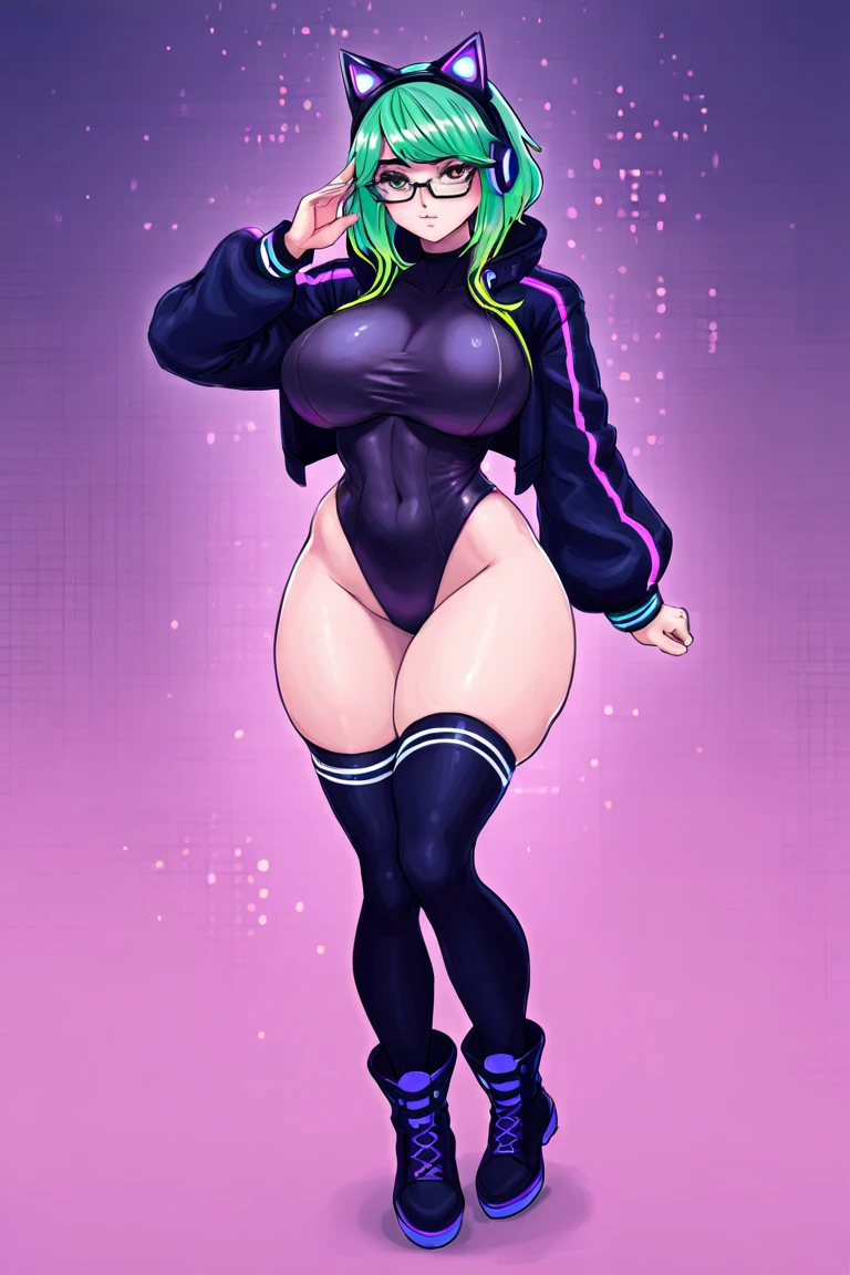 a cartoon picture of a woman in a purple jacket and black gloves, thicc, oc commission, commission for high res, full body!!!, full body!, fullbody commission for, she is wearing a wet coat, oppai, purple body, sfw version, in a hoodie, fully - clothed!!!, full body!!, oppai proportions