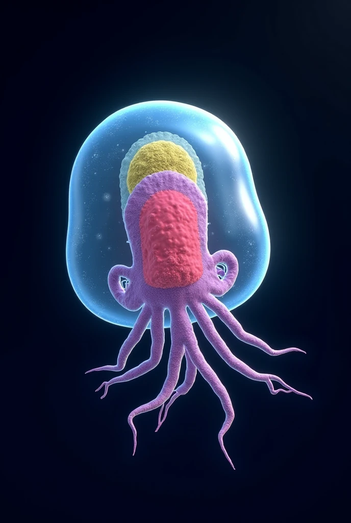 a microscopic creature, detailed, top view, hires, HD, 8K, bilateral, protozoa, colorful <lora:Goodsell_v1:0.5> <lora:epi_noiseoffset2:1>
