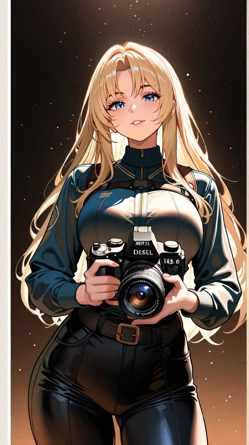 there are a mother and her daughter infront her, women in lingersuits standing next to a camera, a picture by Kamisaka Sekka, pixiv contest winner, conceptual art, commission for high res, posing for a picture, rule 34, [ 4 k digital art ]!!, neutral pose, illustration 8 k, triad of muses, ecchi anime style, poses for the camera