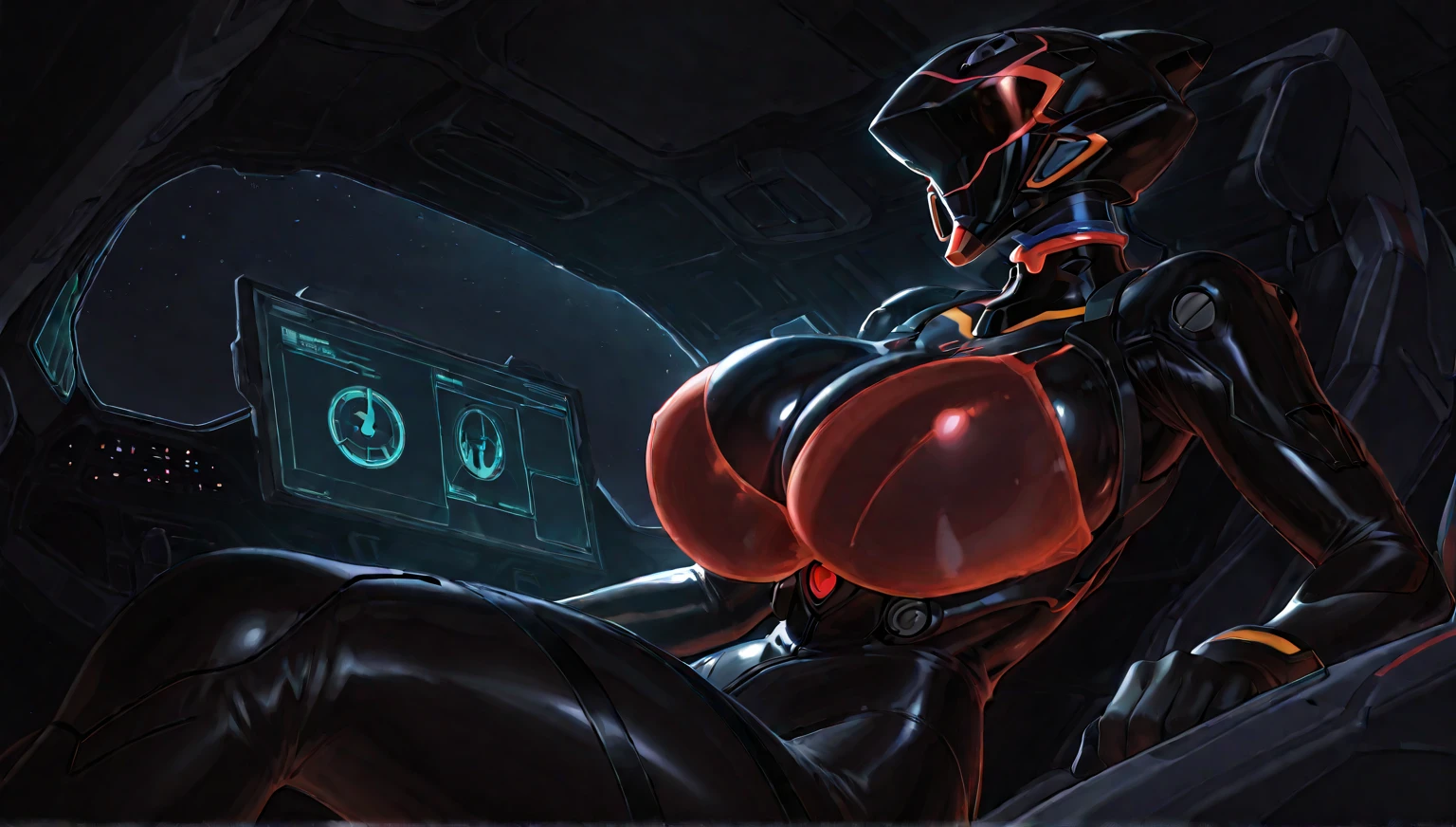 Valkyr, solo, large breasts, covered nipples,
standing, upper body, toned, abs,
space ship, indoors, cameltoe, hips,
(insanely detailed, masterpiece, best quality),
<lora:valkyr-10v5:0.7>