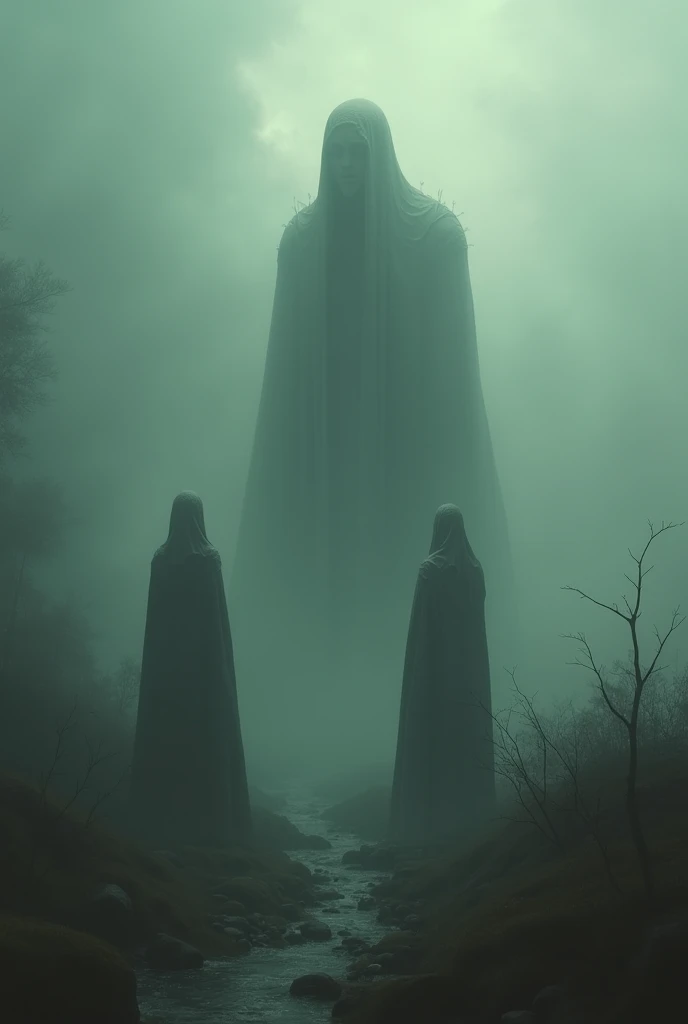 (masterpiece:1.1), (best quality:1.1), (vibrant colors:1.1), BREAK,
(dark blue:1.1), (night:1.1), (dense forest:1.1), (fog:1.1), (snow:1.0), (glowing:1.0), (eerie:1.1), (gloomy:1.0), (windy:1.1), (snowing:1.0), BREAK,
(solo:1.2), (no humans:1.1), (ghost:1.0), (revenant:1.0), (torn cloak:1.0), (torn fabric:1.0), (faceless:1.1), (aura:1.0), (ethereal:1.0), (g0s1:1.0), BREAK,
(dark fantasy:1.0), (horror:1.0), (cinematic:1.0),