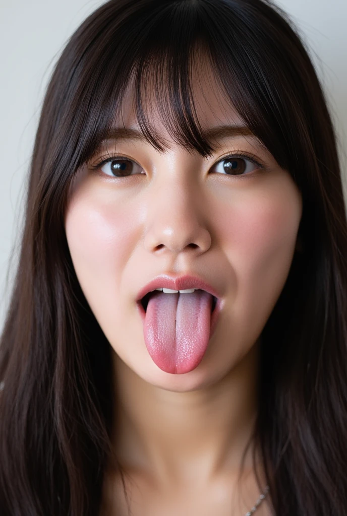Tabletop,,Award-winning photo, Very detailed, Sharp focus on the eyes, Nose and mouth,Face Focus, Woman with open mouth and closed eyes, blue camisole、Age 35,Black-haired、Symmetrical face,Realistic nostrils、From below angle、Long, narrow C-shaped nostrilsPoolside,Under the Parasol,Sweaty skin、Lighting that highlights sweaty skin、((Nose hook))Skin shiny with sweat、Glowing Skin、Sweaty hair,Beautiful Japanese actresses,smile,(Super wet skin)((Super Steam))((ahegao,ahegao,Sticking out tongue,Long Tongue,))((Detailed and realistic eyelashes))woman2人でahegao,From below,