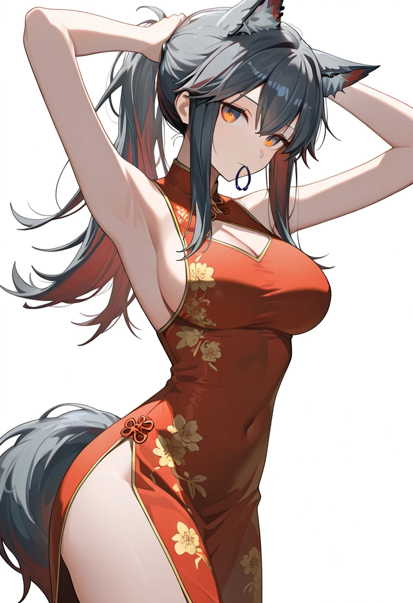 1 girl、{kitasan black,Umamusume,red eyes, horse ears, Uma Musume, horse tail, black hair, short hair, messy hair, wavy hair, smile}, Kyoto animation style, {Upper body}, {outstretched arm}, {Sweat}, handsome figure, woman, very beautiful detailed anime face and eyes, ^ ^, big breasts, Wallpaper 8k CG, very detailed, 4k,Show your armpity armpits are damp, ((cum on armpits)), cum on body,