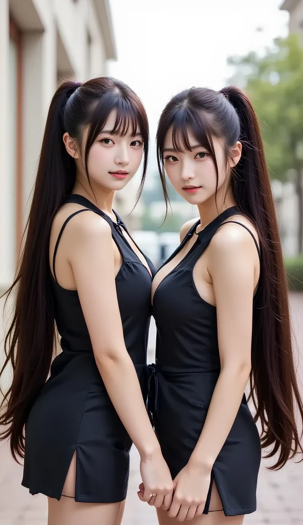 In high-quality graphics,Depicting a beautiful Japanese woman。She has a and curvy face.,With gray hair。The hair is long,Wavy,And divided into two bundles of double tails。Her eyes are so charming,There are pronounced double eyelids,There is an attractive light in the eyes。She was wearing a vintage lace bikini,But her body isn't exactly conventional。Behind her,Connected to a mechanical spine,The neck is also connected to the mechanical parts,There are many cables and wires connecting the head and torso.。The whole picture focuses on her,Showing elements of future technology。This is a real picture with ultra-high resolution,The perfect face of Japanese women and the strange image of mechanical fusion are shown in fine detail.。The angle of the picture is medium shot,Highlighting her charming smile and pupils。She has four fingers and a thumb on both hands.,Lower yourself easily and kneel in the ready position。The overall picture tone tends to be gray,Create an atmosphere of futuristic technology。