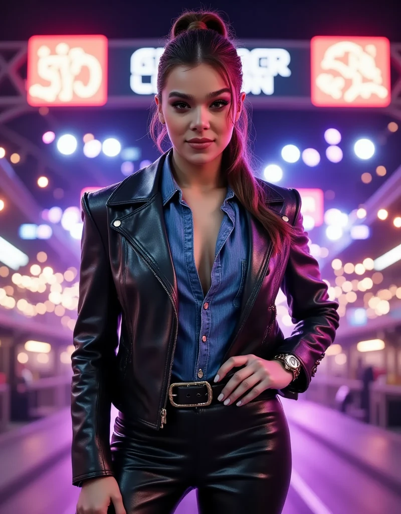 Best quality, realistic, from the front in first person, Nina Dobrev on the streets of Los Angeles, (a female mexican Supermodel), (A sexy blue leather trench coat:1.1), split, seductive smile, (dark hair), (hairstyle:1.0), Perfect eyes, sharp parts, detailed face, face-makeup, cheeks turn red, Eyeliner, eyeshadow, lip gloss, Supermodel, (Deep Focus), (hard lighting), (Night time), (realistic lighting:1.0)