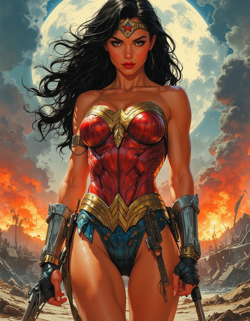 Gal Gadot plays Wonder Woman，Smile charmingly