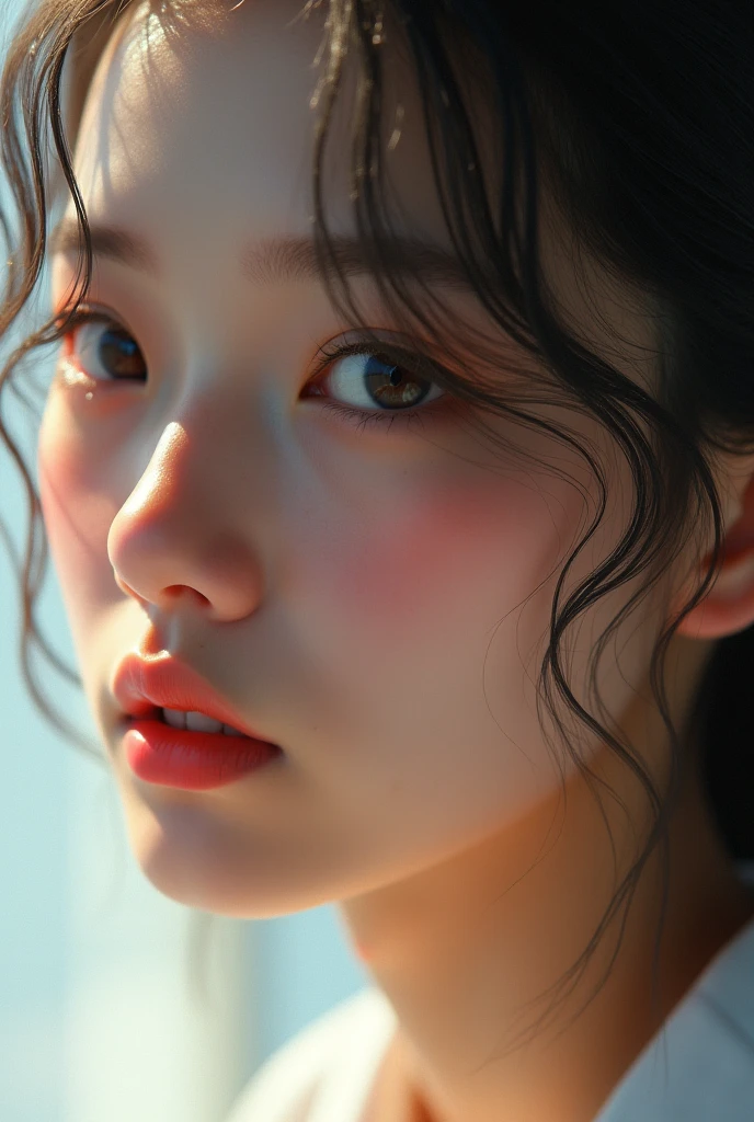 (8K、Raw photo、Highest quality、masterpiece:1.2)、(Realistic、Photorealistic:1.37)、Ultra-detailed、Ultra-high resolution、Beautiful and well-proportioned face,Asian, Lip gloss(Wet lips),Big Breasts,Beautifully detailed skin、Skin Texture、Professional Lighting、Sexy