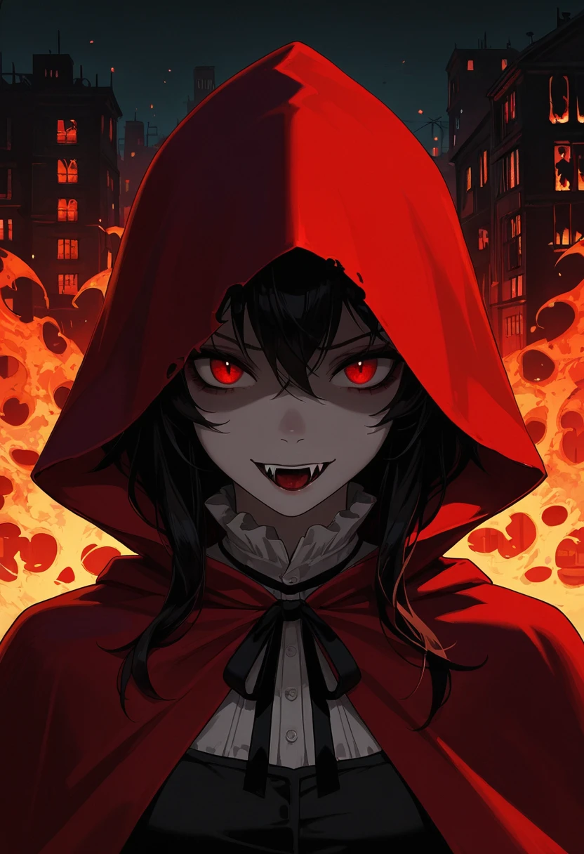 Evil Little red rding hood kild wolf horror nightmear