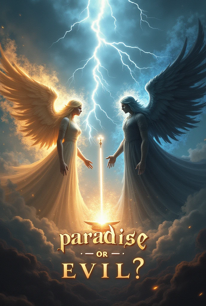 Um logo luxuoso, Angelic theme, with the title Wings of God made of translucent glass