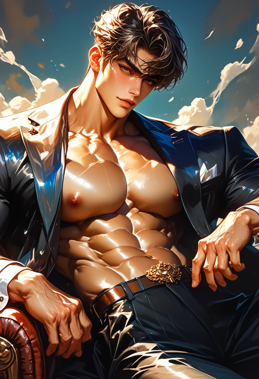 Realist, tmasterpiece, Complicated details, detailedbackground, depth of fields, musculous, Korean magister handsome photo, (Young Korean man looks like K-pop idol), 2 old, (Short gray hair), Sexy crotch, Fire spells, magister, Sexy muscles, Naked，fill，musculous body，Rough skin texture，Strong masculine characteristics，Wearing a tong, focal, pyromania, white skinned, pale nipples,(8k，tmasterpiece，The best quality，A high resolution，ultra - detailed), wearing nothing, completely naked expose his huge penis, long big dick masturbate, the most perfect penis erecting , Realistic, fully naked, 