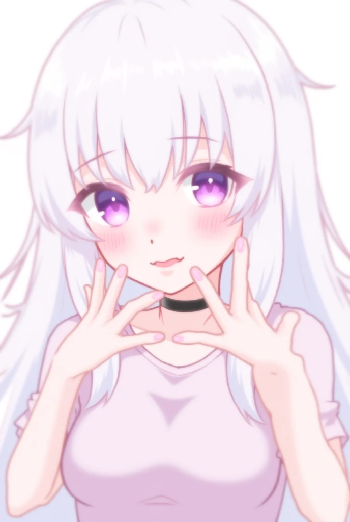 nafw,(1girl),(Solo),portrait,breast,absurdres,best quality,very aesthetic,absurdres,bra,(light silver White hair),太もも,(purple),(straight-on),(long hair),(bare breasts),(huge),(double v)