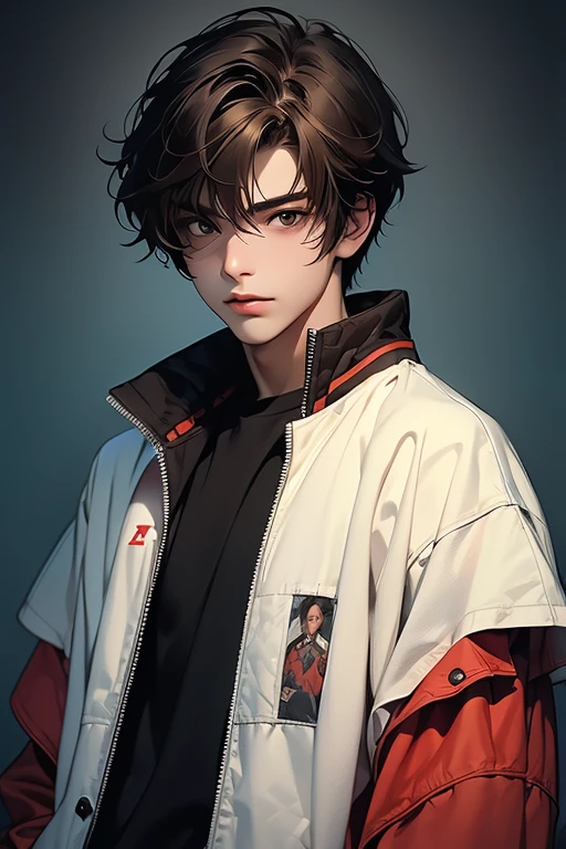 Anime, 8k, high quality, 1boy, solo, lineart, surprised