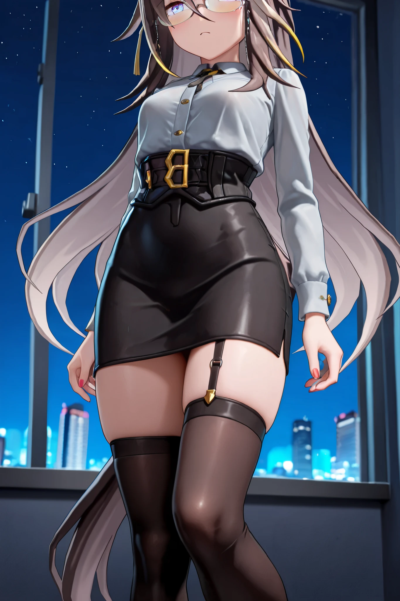 (32K)。 Arad woman in short skirt and white shirt, surreal schoolgirl, surreal schoolgirl, exquisite details. Girl Front, succubus in tight short skirt, black moody scene, highly detailed giantess shot, Tick, Tifa Lockhart, 2b, Tifa Lockhart with white hair, from Girl Front