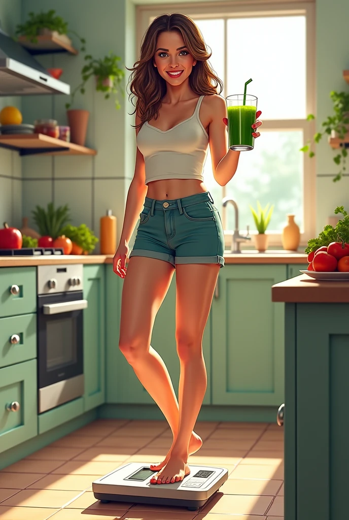 score_9. score_8_up, score_7_up, score_6_up, score_5_up, score_4_up, hot babe, ripped short jeans, soaked bra, marijuana background, ginger hair, curvy, thick thighs, long luscious hair,