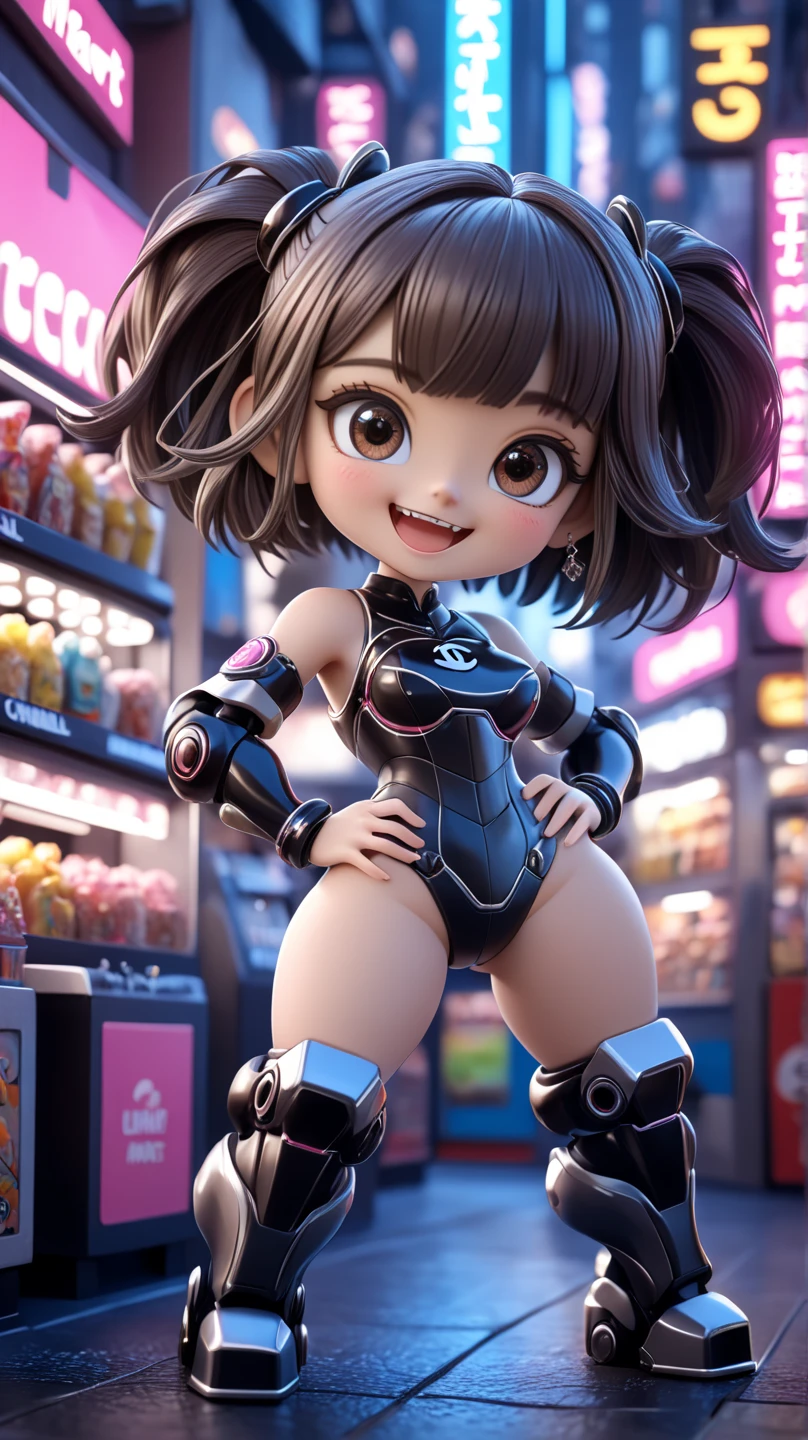 Splatoon girl 、big breasts、Pose that emphasizes the breasts、sexy dynamic pose