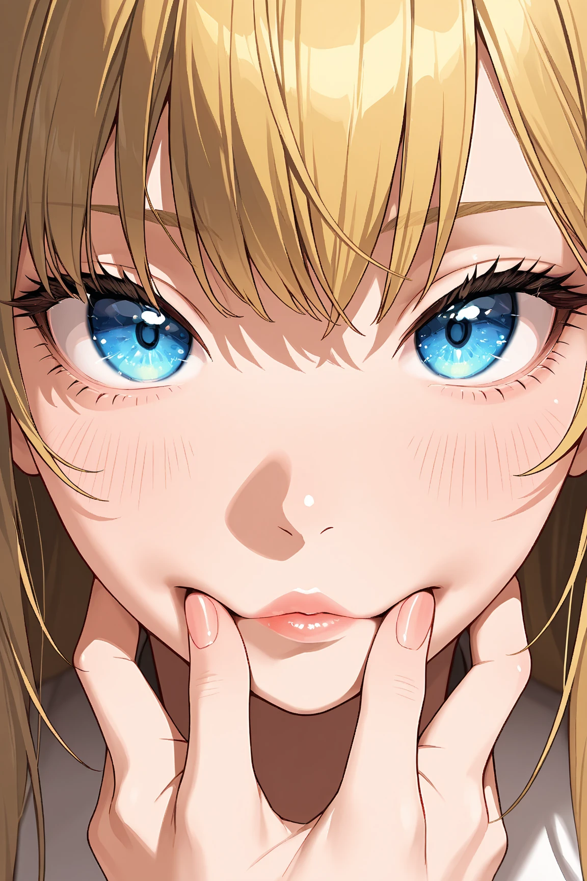 8 year old Japanese girl naked,objective,Close-up heart-eyes excited ahegao face'Eyes wearing silver-white mirrored lens sunglasses、I looked at the world reflected in the lenses of my sunglasses..(Side Pony,Colorful Hair),