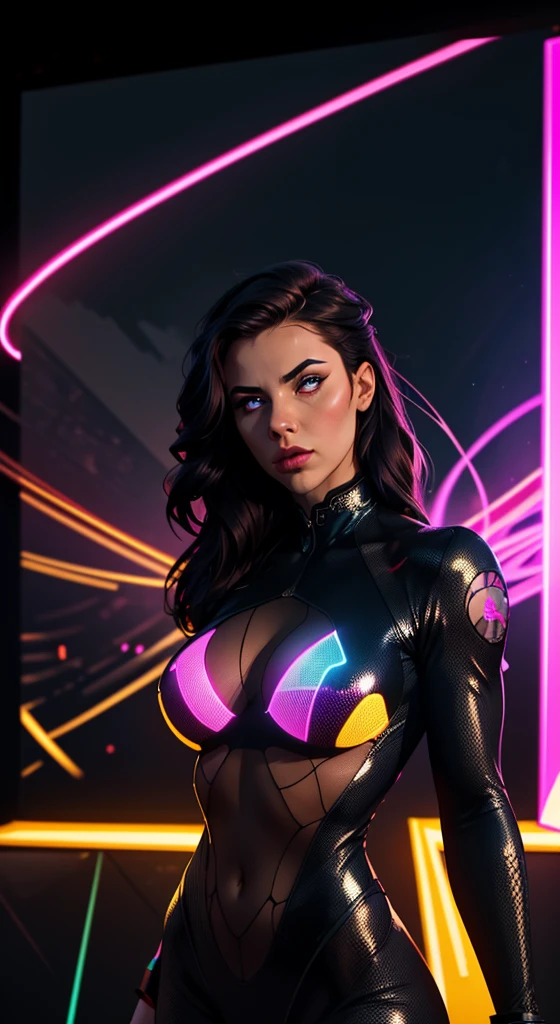 ((Best Quality)), ((Masterpiece)), (Very Detailed:1.3), 3D, Cute (Cyberpunk:1.3) Hacker germany woman, thick hair, revealing clothes, operating computer terminals, computer servers, LCD screens, fiber optic cables, corporate logos, HDR (High Dynamic Range), ray tracing, NVIDIA RTX, Super Resolution, Unreal 5, Subsurface scattering, PBR textures, Post-processing, Anisotropic filtering, Depth of field, Maximum sharpness and sharpness,  Multilayer textures, Specular and albedo mapping, surface shading, accurate simulation of light-material interactions, perfect proportions, octane rendering, duotone lighting, low ISO, white balance, rule of thirds, wide aperture, 8K RAW, high efficiency subpixels, subpixel convolution, light particles,