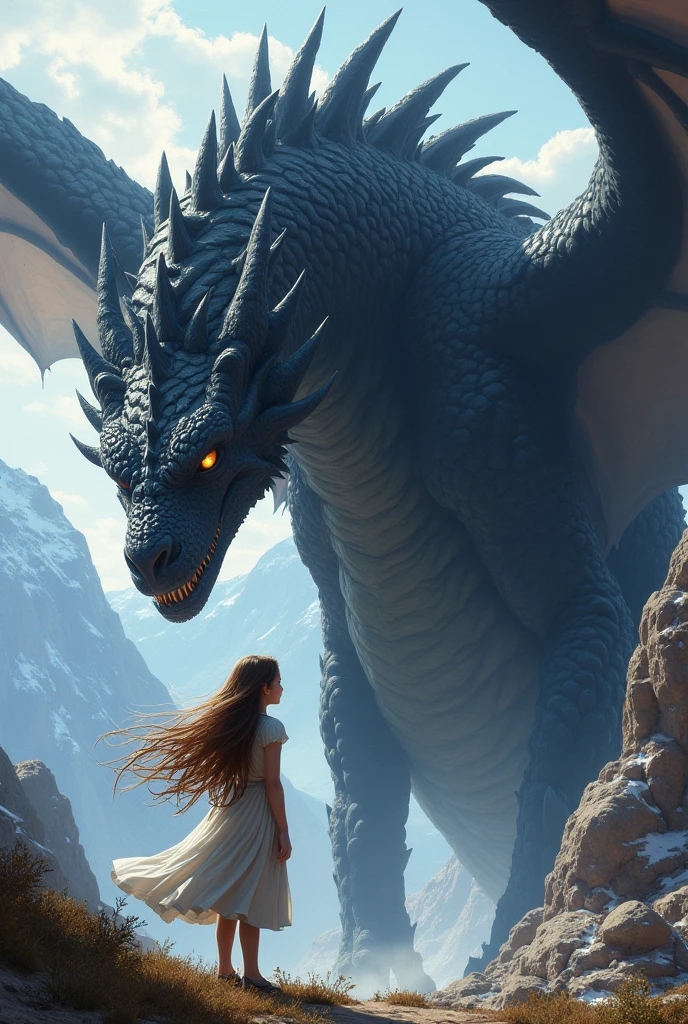 A large dragon with many spikes and sparkling scales all over its body flew up to the highest tower of the castle.. Soon, Behind the Walls, noise was heard from the flapping of its huge wings and gusts of heat. "That evil dragon again", - thought the princess and pulled the hem of her dress.. "Only his fucking was no longer there. sucks", - she said gritting her teeth and resolutely went out onto the small balcony of her tower.. The same tower, in which she was imprisoned indefinitely, And shebeen there since then, as soon as the nannies first noticed, that the nipples of the young princess began to swell excitingly, filling my chest with unknown desires, and barely noticeable red hairs began to appear above the pussy, her consciousness is even more disturbing.