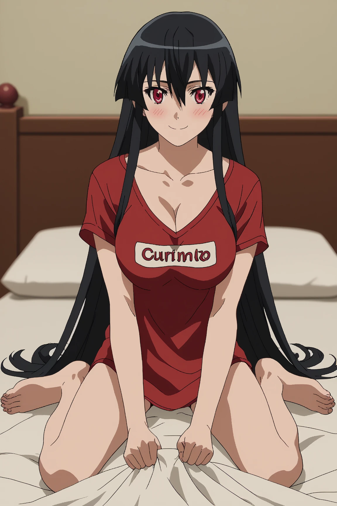 Himejima Akeno、Long Hair、(draw the eyes:1.2)、one person
、blush、smile
、(You can see her chest)
、(Butt Exposed)
、Soaking wet
、Sit down
、(Shorts)、(T-Shirts)
、(highest quality)
、(Fine skin:1.3)