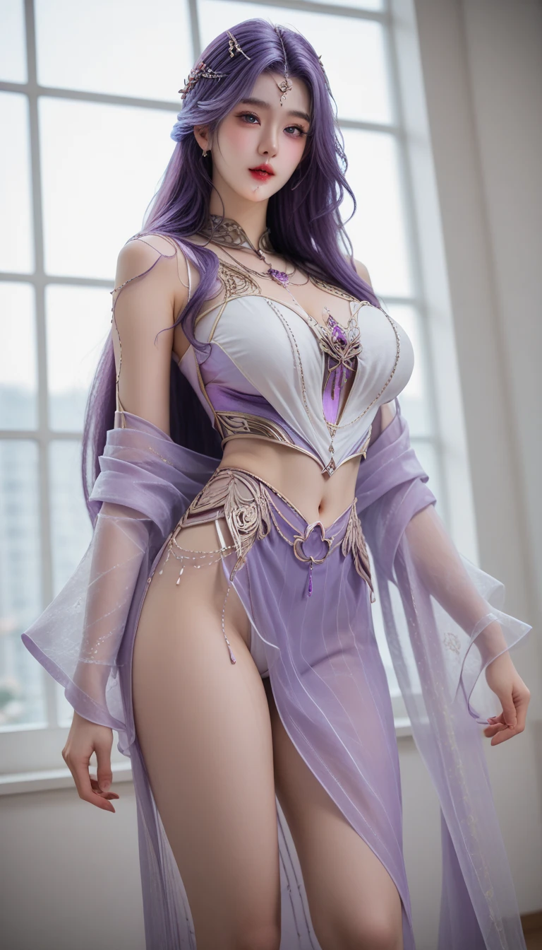 ((Best Quality, 8K, Masterpiece: 1.3)), 1girl, Slim Abs Beauty: 1.3, (Hairstyle Casual, Big Breasts: 1.2), Dress: 1.1, Super Fine Face, Delicate Eyes, Double Eyelids, Smile, Home