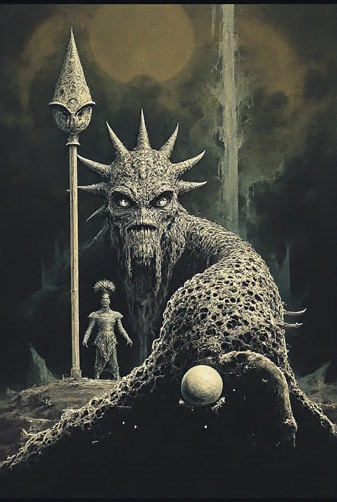 a black and white drawing of a demon sitting in a chair, Moloque, in style the seated demon, by Julius Exner, portrait of demons, Mark Riddick, we see them, Direction: William Stout, horned god, Bafome, a minotaur wolf, meditations on Moloque, Krampus, by Ignacio Zuloaga