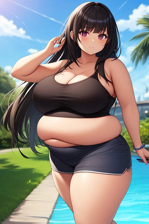 Big Breasts,Plump,Swimwear,Sweaty,blush,cry,Drooling,anime,Glasses