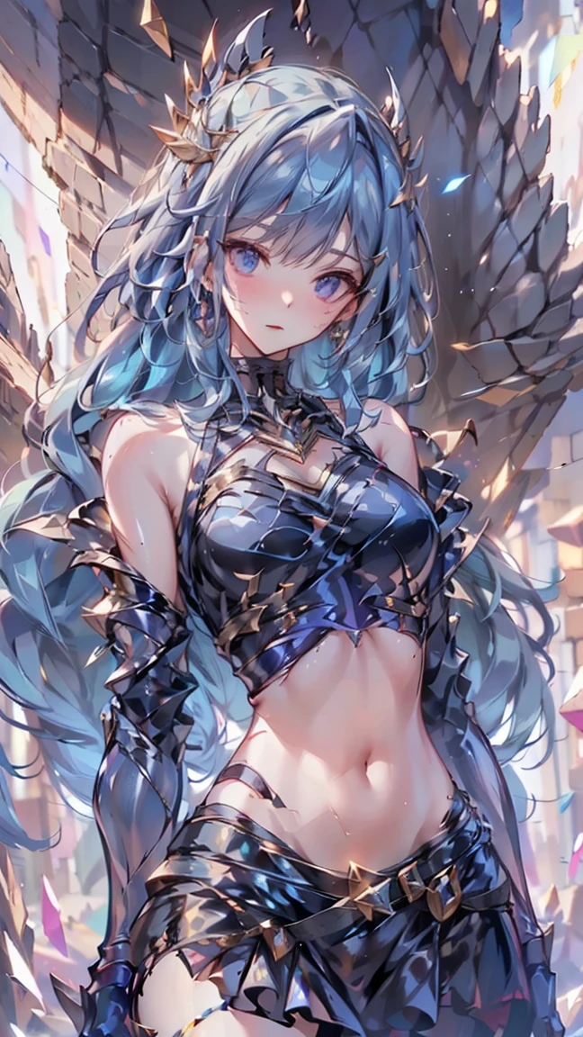 Miku Hatsune,cara de zorro hocico alargado add high definition_detail:1, blue fur,kitsune ears, tribal tattoo add_detail:1, in hell add_detail, barefoot, the same, giant black feather wings add_detail:1 ,alas hermosas la mejor calidad y detail en las flumas, blue saturation light, ( black navel top, black navel mini skirt))