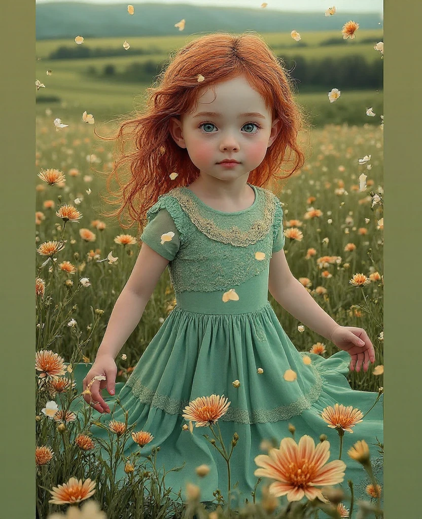 A beautiful young girl with long wavy hair, blue eyes, and freckles, wearing a colorful birthday dress, standing in a lush green garden, gazing up at the night sky with a hopeful expression, making a wish upon seeing a shooting star, cartoon, Pixar style, vibrant colors, warm lighting, highly detailed, 8K, photorealistic