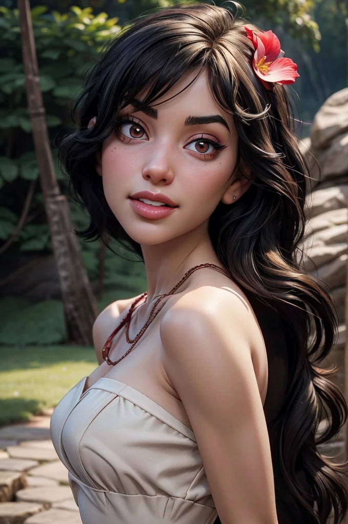 (best quality,4k,8k,highres,masterpiece:1.2),ultra-detailed,(realistic,photorealistic,photo-realistic:1.37),portrait,Moana,beautiful detailed eyes,beautiful detailed lips,licking her lips,seductive hair,gorgeous,perfect model face,female,feminine,emotive expression,exotic poses,vibrant colors,soft lighting,beautifully styled,polynesian-inspired background,flowing dress,sea-inspired accessories,serene ambiance,sensual allure,ethereal atmosphere,alluring gaze,subtle smiles,confidence and grace,subtle hints of adventure