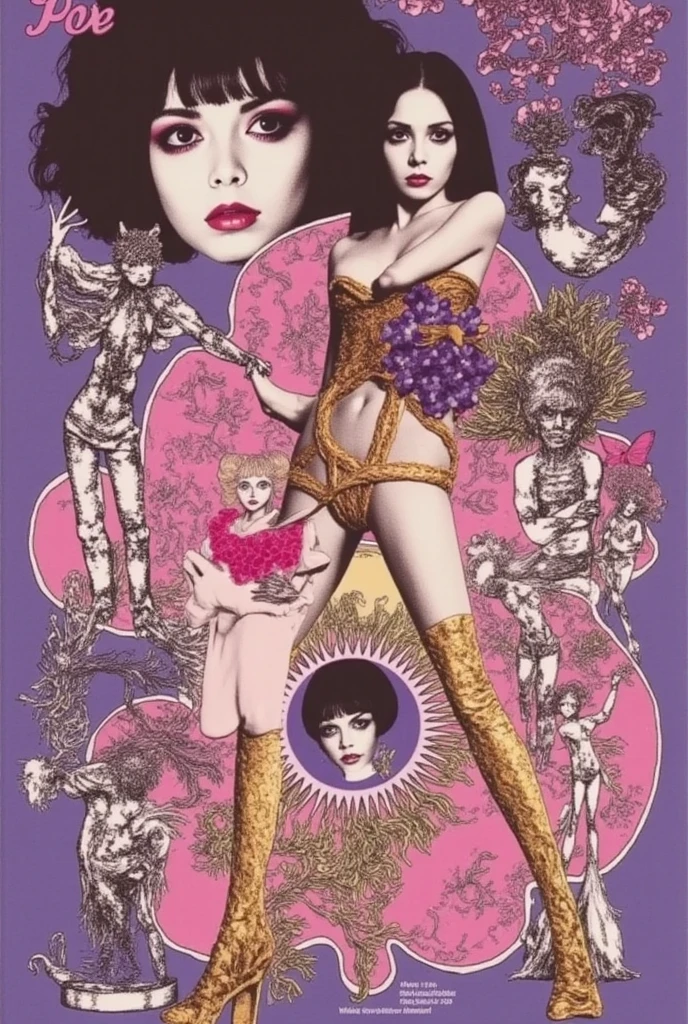 Anthropomorphic naked womans, modest and cute, showcasing sass, stands shyly, adorned in bright boots, big round eyes, pin-up art inspired by Nicola Samori, oil painting with mixed media textured backdrop, thin neck, full body within the composition, complex detailing, extremely contrasting, intricate patterns, backlighting creating an ethereal atmosphere, enhanced with fine ink rendering for sharp outlines and dry watercolor effects, digital