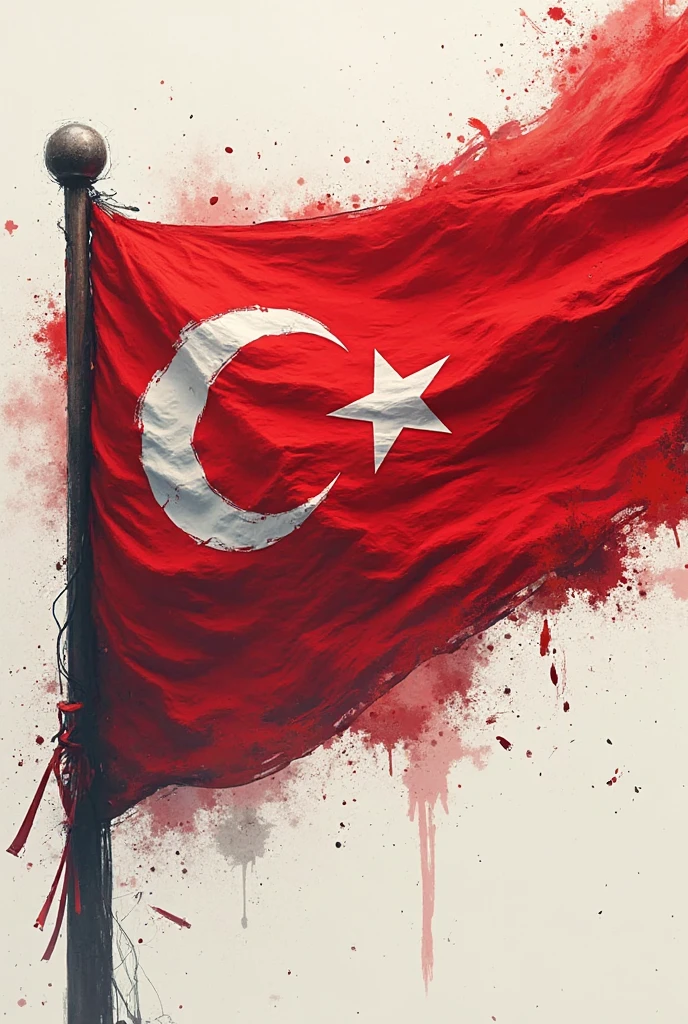 Make a focus icon for the hoi4 game in the form of a burnt Turkish flag