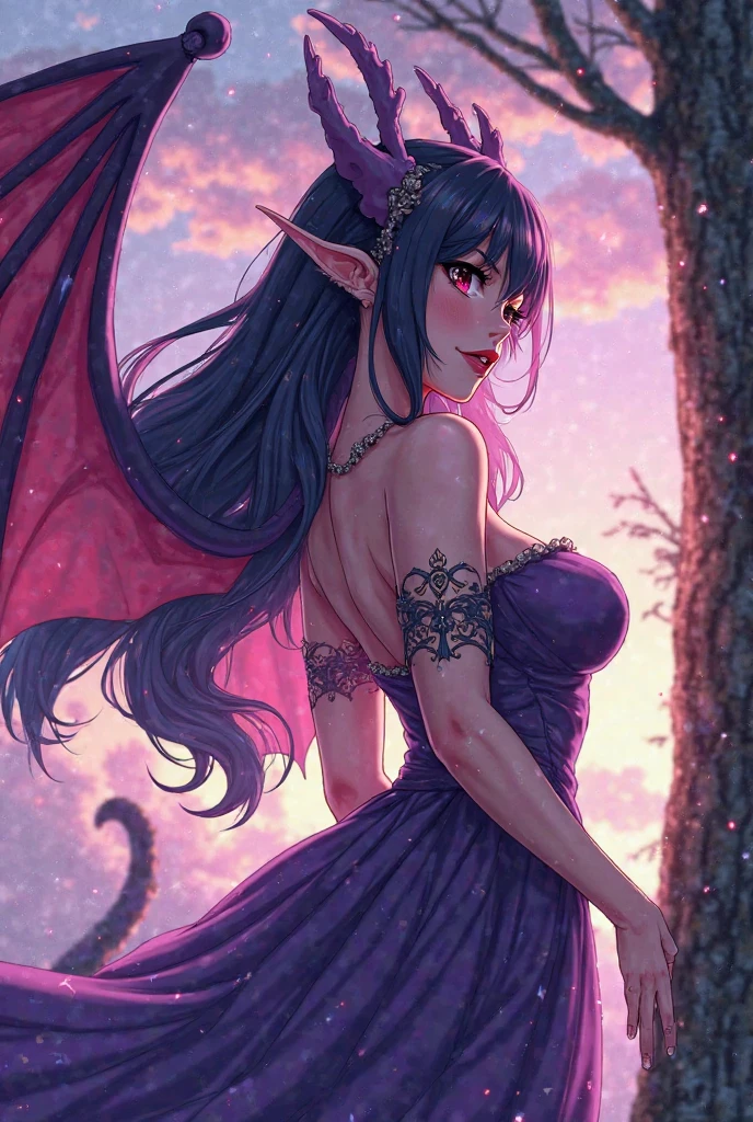 ((Need)), ((tmasterpiece)), (A detailed), Enchanting succubus, Ethereal beauty, Perched in clouds, (fantasy illustrations:1.3), Seductive gaze, captivating posture, delicate wings, otherworldly charm, Mysterious Sky, (Luis Royo:1.2), (Yoshitaka Amano:1.1), Moon Night, pastelcolor, (Detailed cloud view:1.3), (A high resolution:1.2)，Close-up shot，Close-up shot