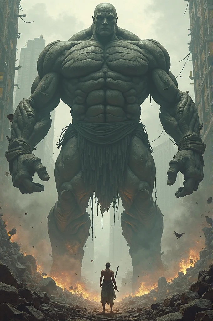Make a man with red glowing eyes with a gigantic six pack of sizes 1000000000000000000