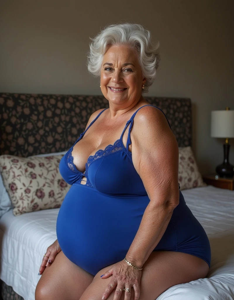 Mature old woman 80 years with silver hair, plus size, old face and body with many wrinkles, smiling, loose skin, standing at bedroom posing for photo, She wearing night bodycon dress, large neckline and lace stockings and glasses side view. jaw dropping mature older beauty, old face and body with wrinkles, legs are visible, old face, attractive grandma, a gorgeous old hair, beautiful old grandma, lovely older mature grandma, gorgeous beautiful grandma over 80 years old, beautiful silver hair grandma, beautiful detailed body and face, a beautiful old granny