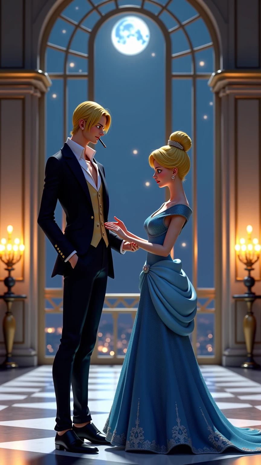 gangster cartoon cinderella in yellow with jordans