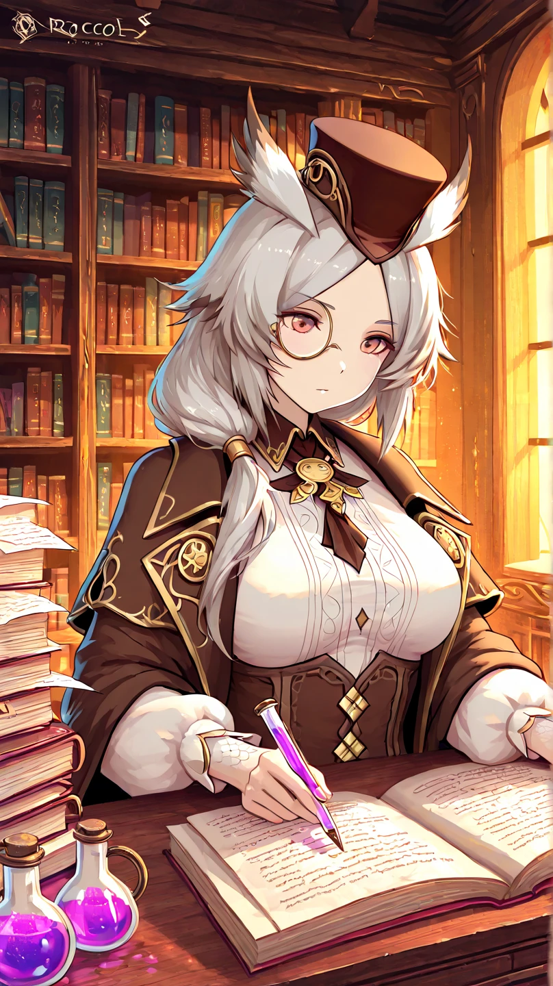 Masterpiece, Best Quality, (((Solo mature woman Janet))), biwa hayahide \(umamusume\), under rim glasses, (((wide hips))), (((light blue eyes))), full lips, seductive smile, cleavage, (((sitting on wooden throne))), (((bookshelves, candles))) sunset, blushing, "beautiful mature face" , age30 , MILF , adult ((open purple kimono with detailed patterns of gold)), bare shoulder, ((Sexual suggestiveness)), perfect beautiful eyes, detailed eyes. thick lips, ((big boobs)), (Thick thighs), top down, looking down, (((shiny skin))), (((chubby))), necklace, bracelets, hoop earrings, (((European Face))), ((Oiran)), Japanese Clothing, Boobplate, obi, intricate, eye shadow, floral print, hairpin, lipstick, make-up, red lips, sarashi, (((kiseru))), holding pipe in right hand, (((Bare legs)))