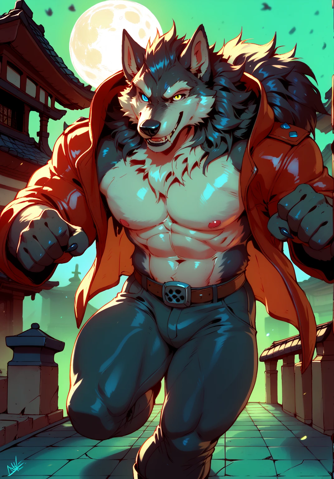 A big tall handsome puro from changed, muscular body, gaslighting muscless, big pecs, wearing a red shorts, looking at bulge, embarrassed