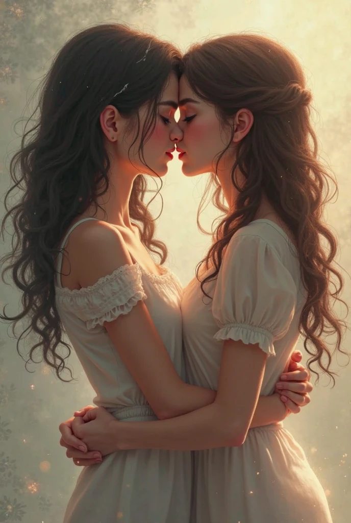 2 women kissing